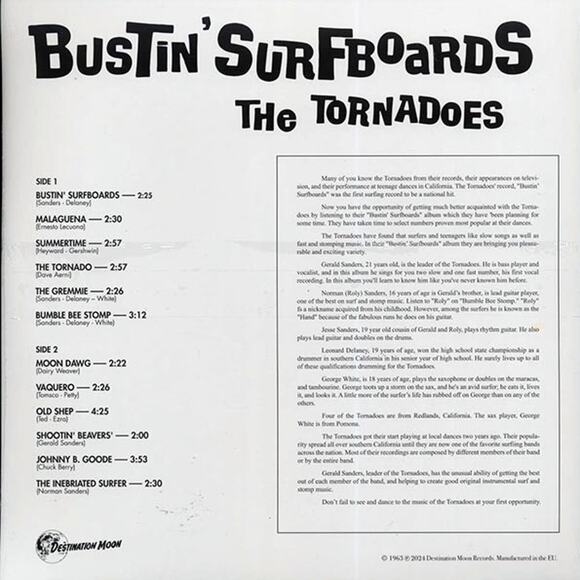 The Tornadoes Bustin' Surfboards Clear Vinyl Record Limited Edition 500 Numbered - Picture 2 of 6